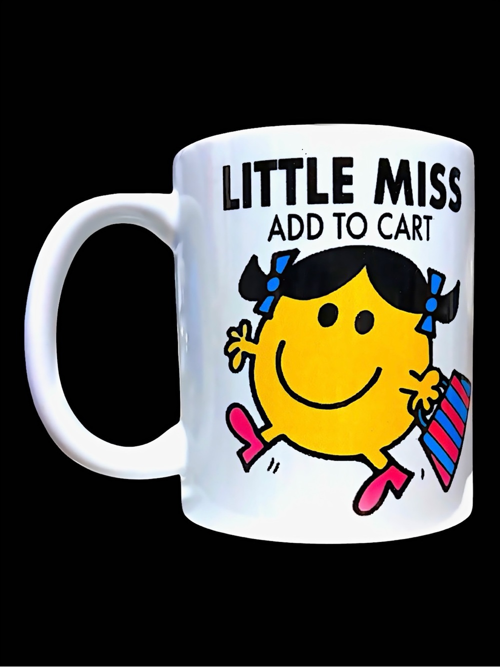 Little Miss Add to Cart Ceramic Mug | White w Graphic Design | 11 oz